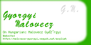 gyorgyi malovecz business card